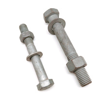 Professional Customized HDG Electric Power carbon steel Parts Metal Fastener hex head bolt grade 8.8  for power